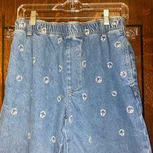 Urban Outfitters Smile Embroidered Jeans